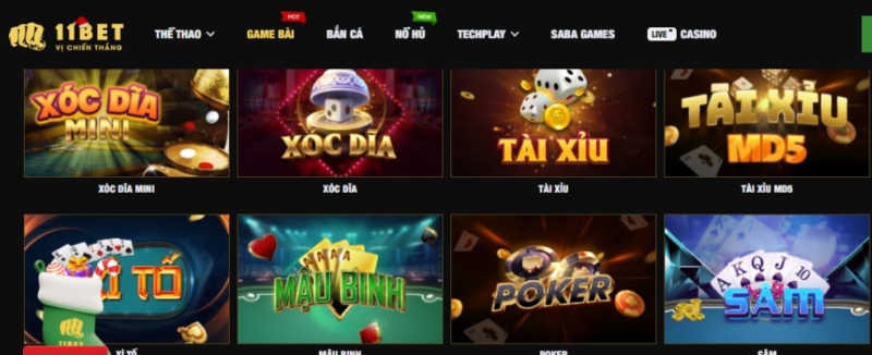 Thế giới game bài tại nhà cái 11Bet