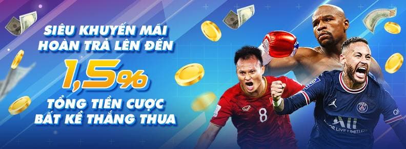 Khuyến mãi hoàn trả cực cao lên đến 1.5% hàng ngày