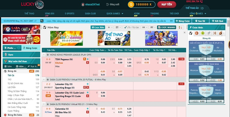 Taruhan olahraga di Lucky88