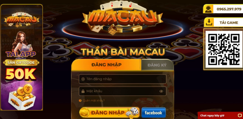 Đăng nhập tài khoản Macau Club