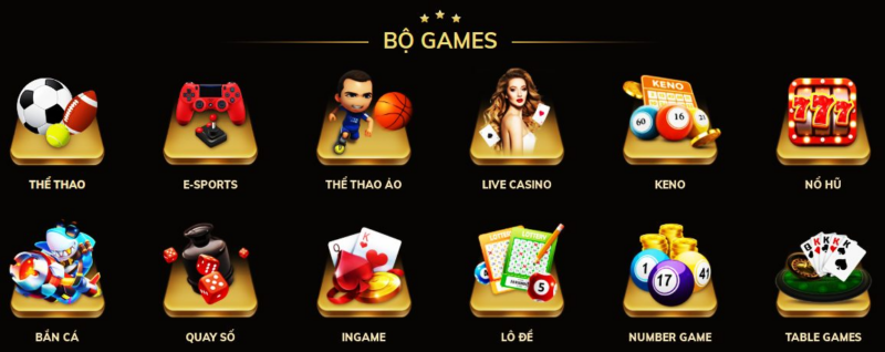 Bộ game của nhà cái có nhiều thể loại game khác nhau