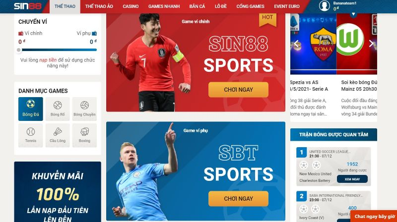 Cá cược thể thao Sin88