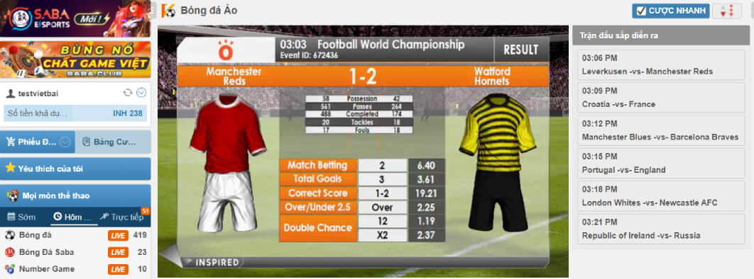 Thể thao ảo tại Sin88