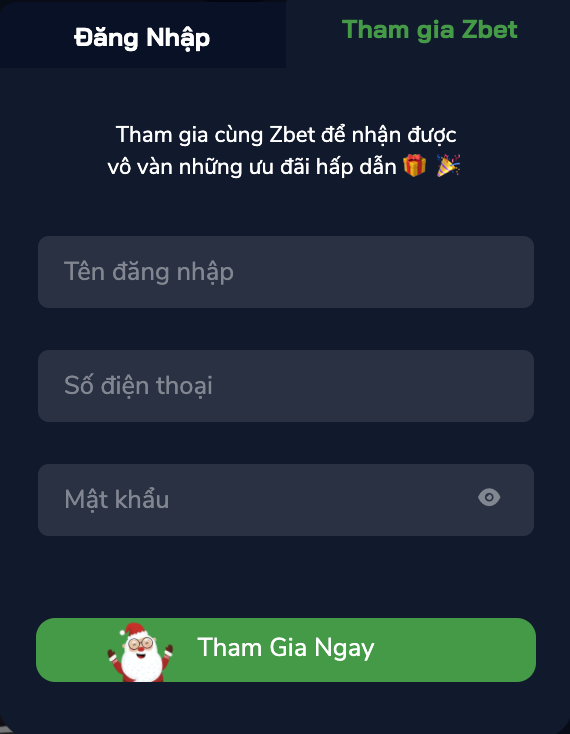 Đăng ký tài khoản tại nhà cái Zbet