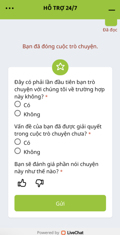 Dịch vụ chăm sóc khách hàng của Zbet