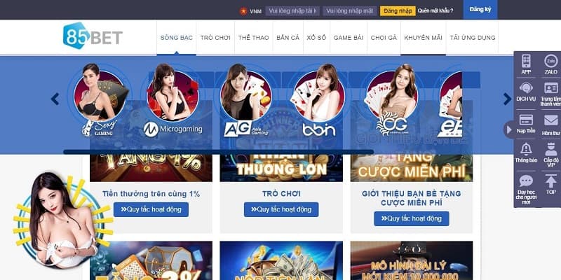 Tổng quan thông tin về nhà cái 85bet 85bet