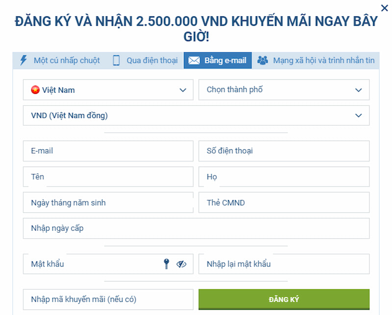 1xbet Đăng ký vào nhà cái 1xbet