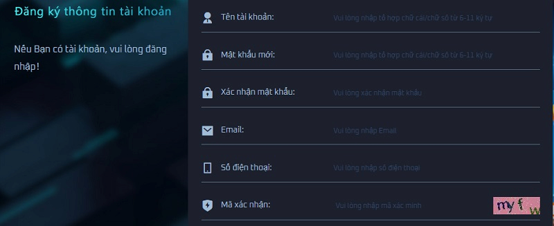 TF88 Đăng ký tạo tài khoản mới