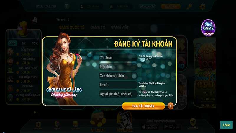 USDT Casino Hướng dẫn đăng ký nhà cái USTD Casino