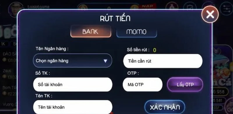 Quy trình gửi/ rút tiền nhanh chóng 