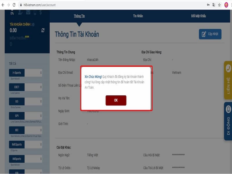 Đăng ký HI8 theo link đăng ký