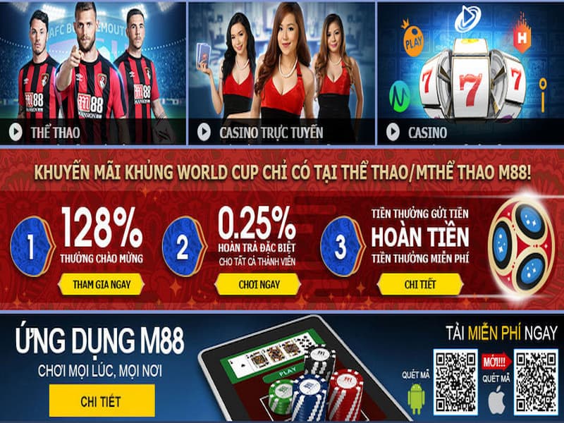 Khuyến mãi hoàn trả dành cho tất cả thành viên nhà cái M88