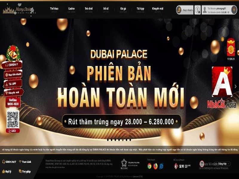 Dubai palace – Nhà cái CASINO cá cược đổi thưởng hay nhất năm 2022