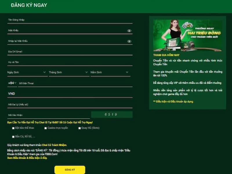Đăng ký nhà cái Fb88 chính xác nhất