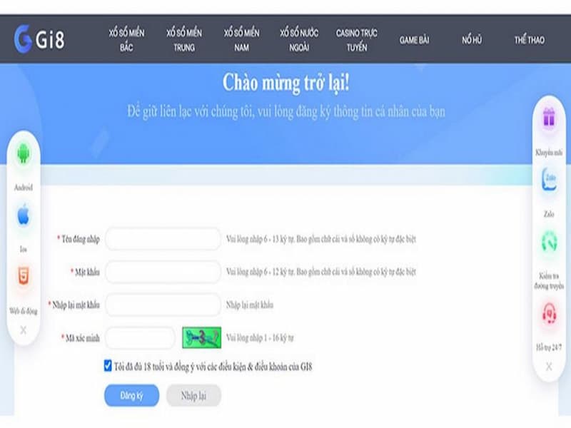 Hướng dẫn đăng ký mở tài khoản cá cược ở gi8