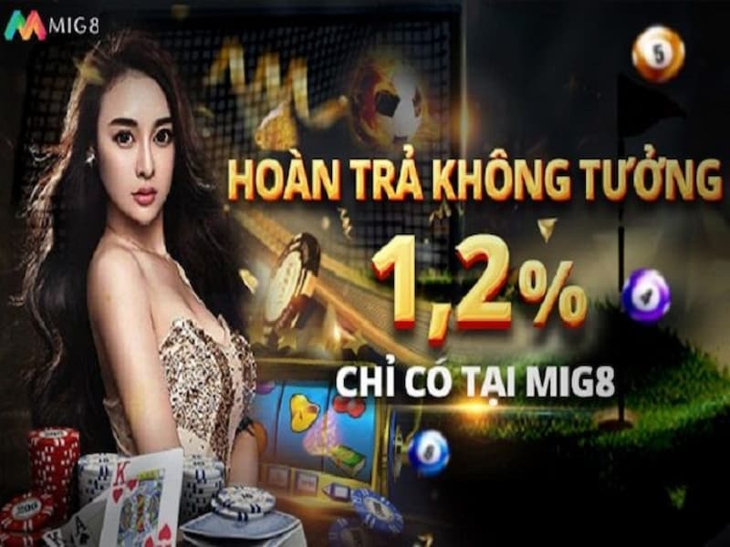 Khuyến mãi hoàn tiền cược hấp dẫn của Mig8