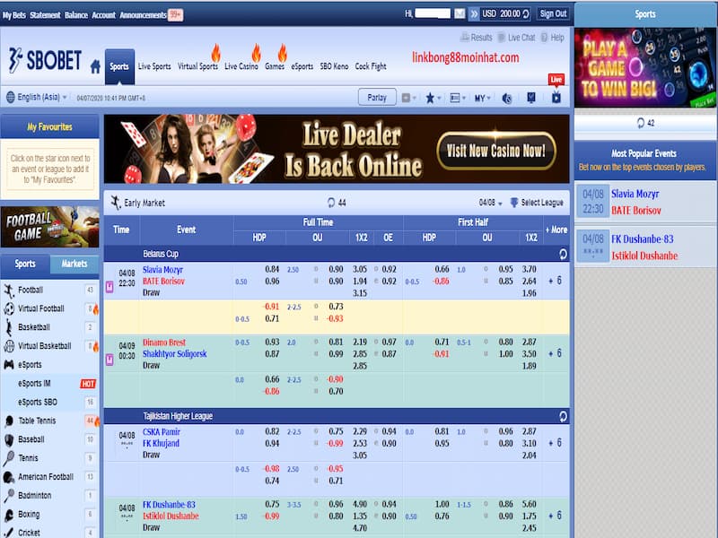 sbobet vẫn cho thấy vị thế của mình sau nhiều năm hoạt động