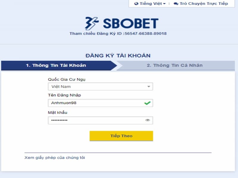 Hướng dẫn đăng ký nhà cái sbobet với vài thao tác cơ bản