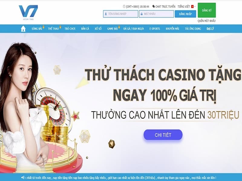 Người chơi theo dõi khuyến mãi V7 trực tiếp trên website