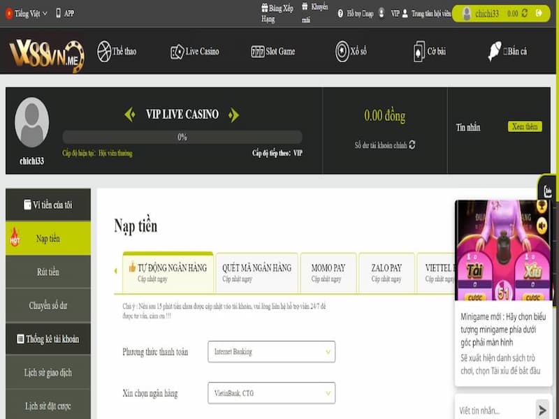 Gửi tiền tại nhà cái vx88 an tâm về dịch vụ bảo mật