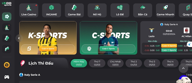 UK88 - Nhà cái cá cược hiện đại, đẳng cấp châu Á